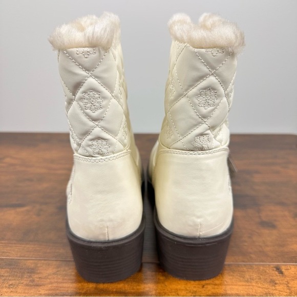 Totes waterproof faux fur lined winter boots Size 9 Cabincore Ivory quilted - Picture 6 of 12